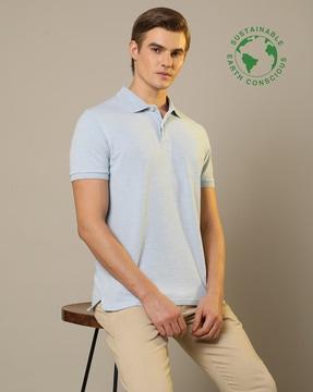 heathered polo t-shirt