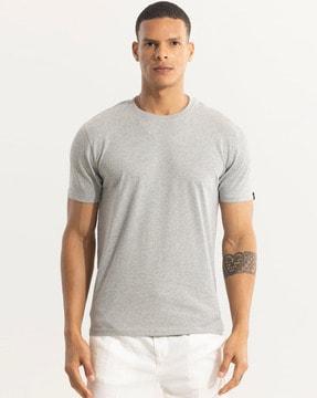 heathered regular fit crew-neck t-shirt