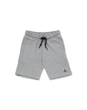 heathered regular fit shorts