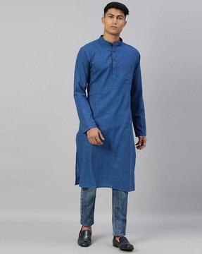 heathered regular long kurta