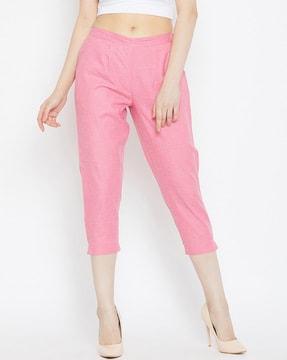 heathered relaxed fit capris