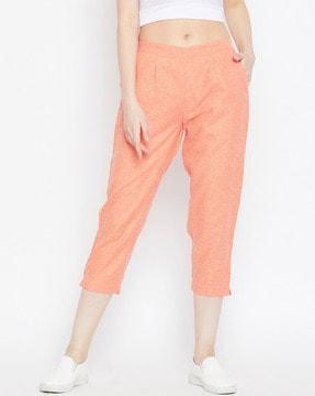heathered relaxed fit capris
