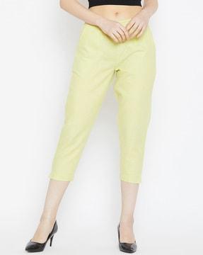 heathered relaxed fit capris