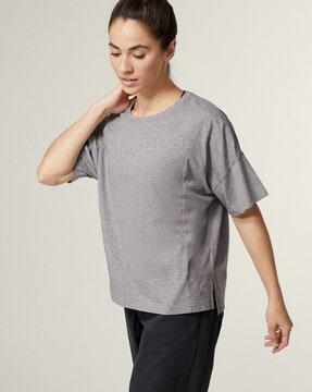 heathered relaxed fit round-neck t-shirt