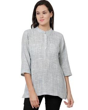 heathered relaxed fit tunic