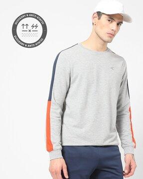 heathered round-neck sweatshirt