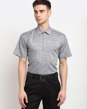 heathered shirt with patch pocket