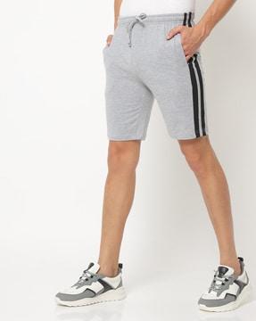 heathered shorts with insert pocket