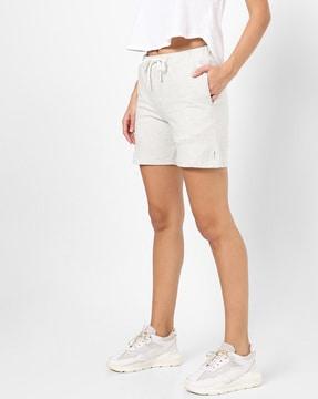 heathered shorts with insert pockets