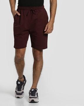 heathered shorts with insert pockets