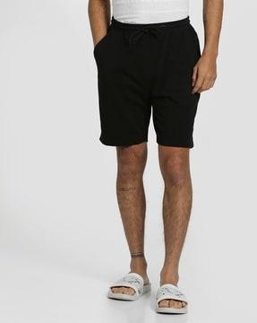 heathered shorts with insert pockets