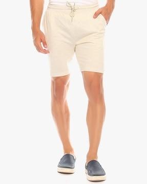 heathered shorts with insert pockets