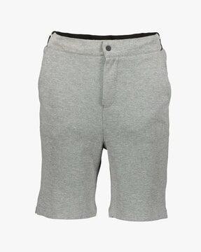 heathered shorts with insert pockets