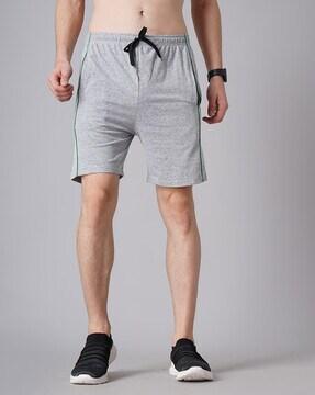 heathered shorts with insert pockets