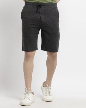 heathered shorts with insert pockets