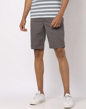 heathered slim fit city shorts