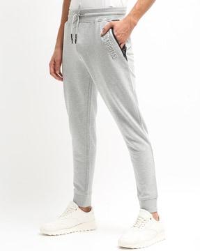 heathered slim fit joggers with insert pockets