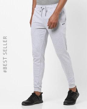 heathered slim fit joggers with insert pockets