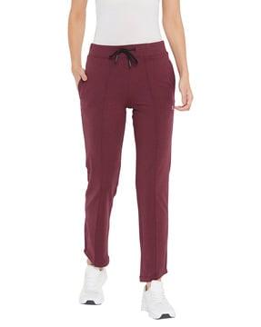 heathered straight track pant with insert pockets