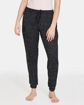 heathered straight track pants