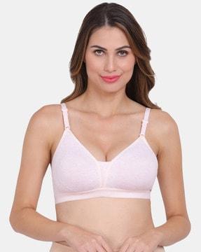 heathered t-shirt bra with adjustable straps