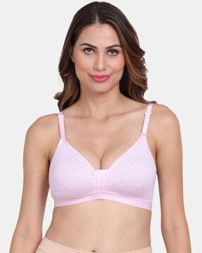 heathered t-shirt bra with adjustable straps