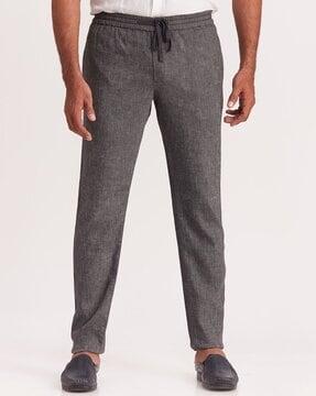 heathered tapered fit pants