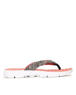 heathered thong-strap flip-flops