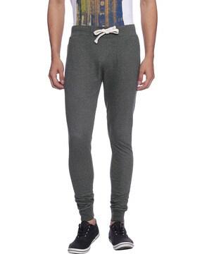 heathered track pant with drawstring fastening