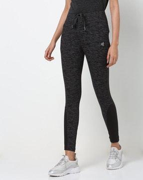 heathered track pants with insert pocket