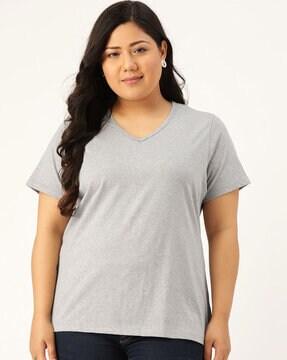 heathered v-neck t-shirt