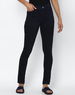 heavily washed stretchable slim jeans