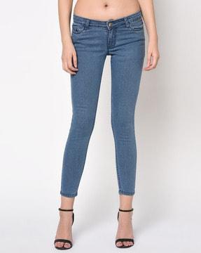 heavy washed slim jeans