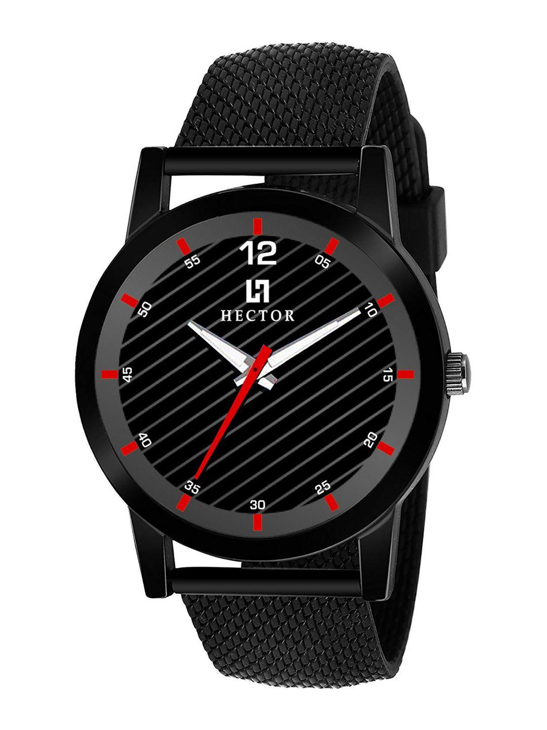 hector men black analogue watch hc10