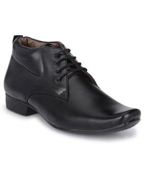 heeled lace-up derby shoes