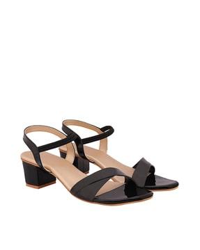 heeled sandals with sling back