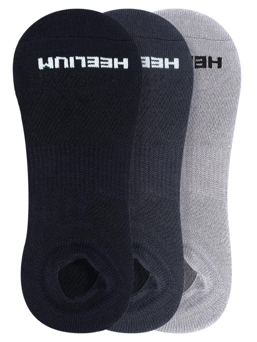 heelium men pack of 3 solid ankle-length socks