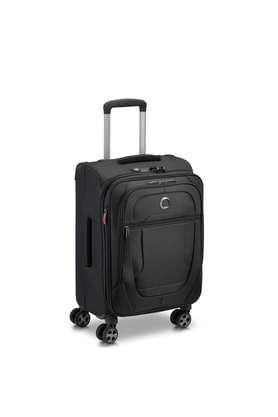 helium dlx 8 wheels polyester tsa lock trolley - black