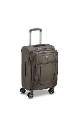 helium dlx 8 wheels polyester tsa lock trolley - brown