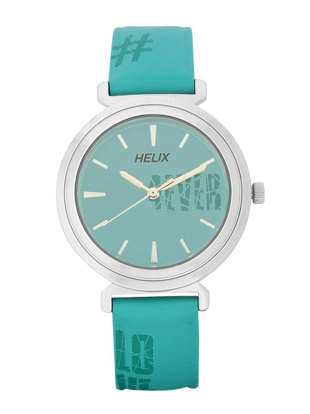 helix women green analogue watch tw045hl01