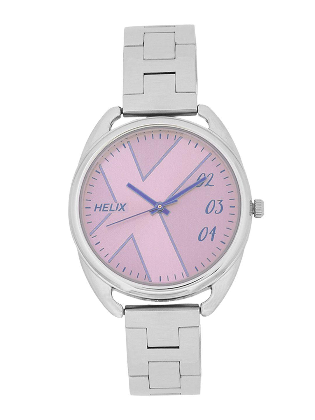 helix women pink & blue analogue watch tw043hl10