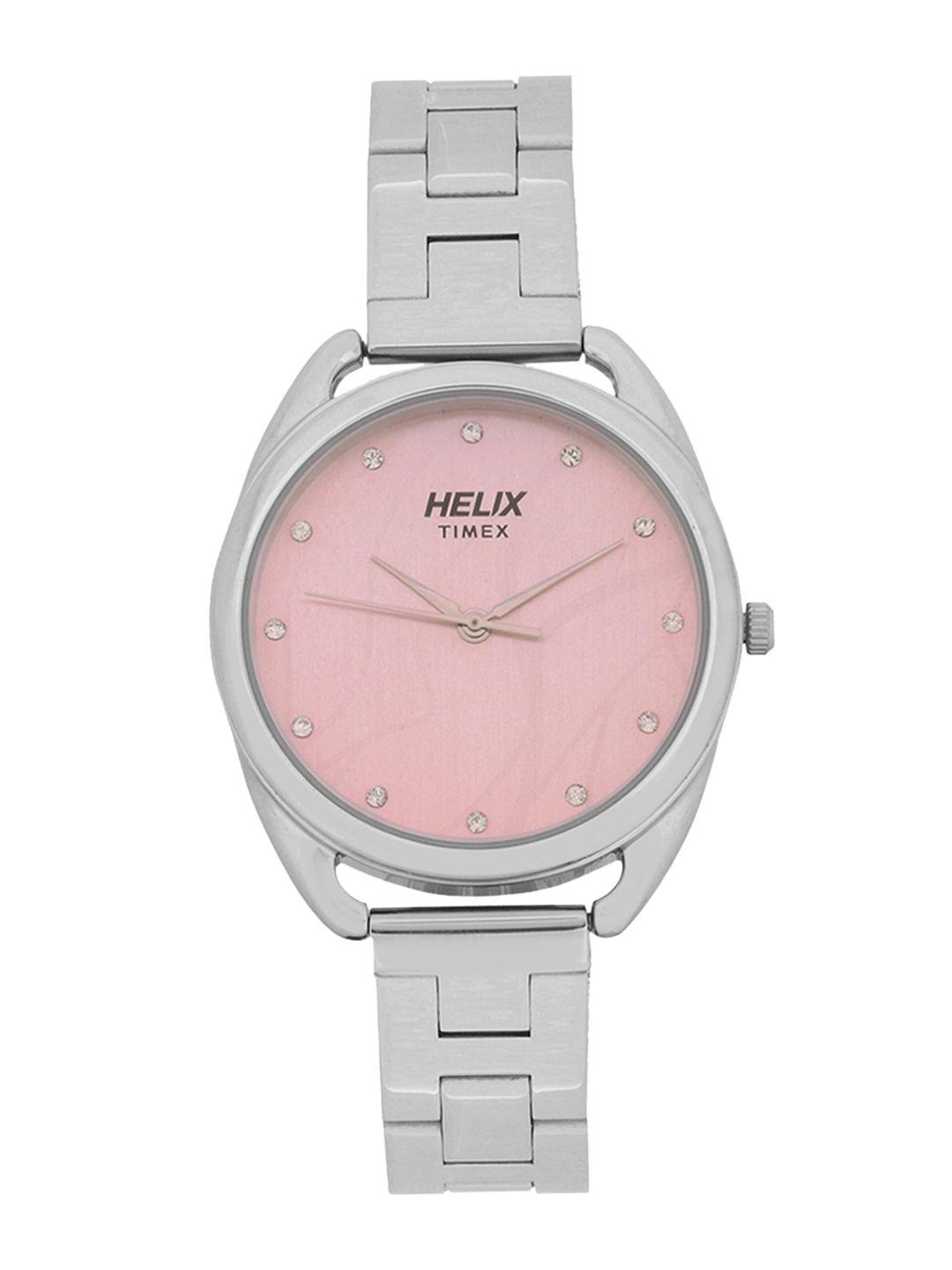 helix women pink analogue watch tw043hl03