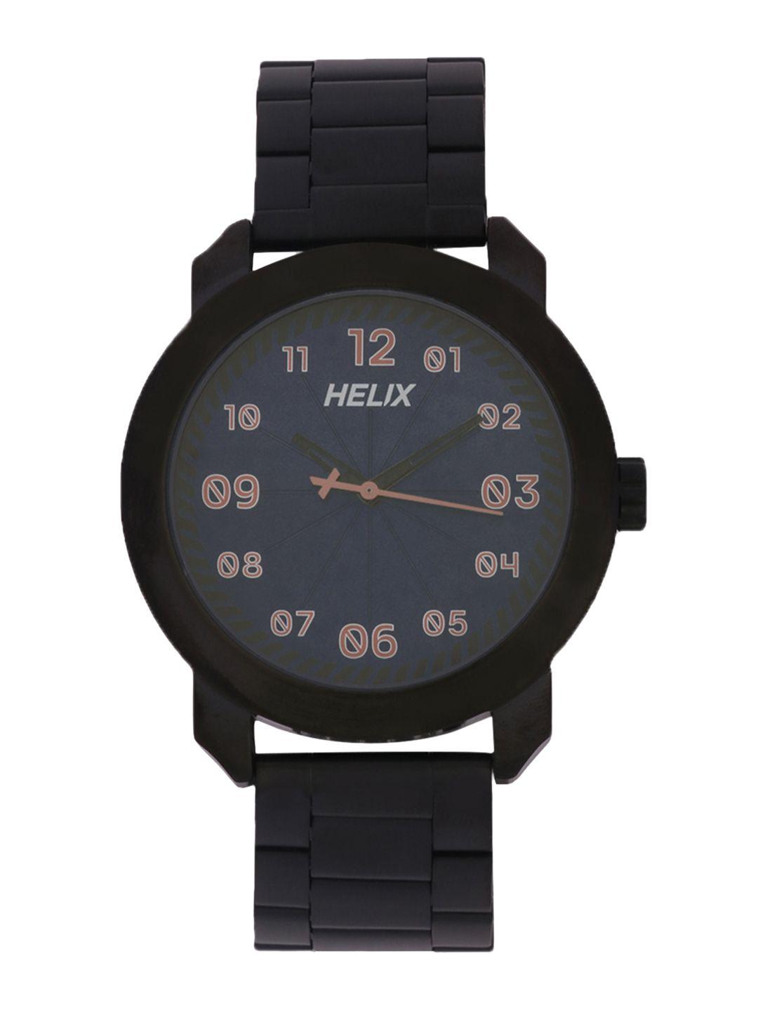 helix men navy blue analogue watch tw036hg09