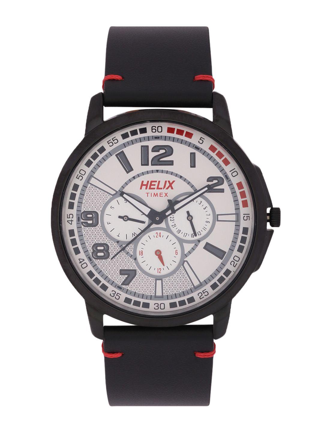 helix men off-white analogue watch tw027hg26