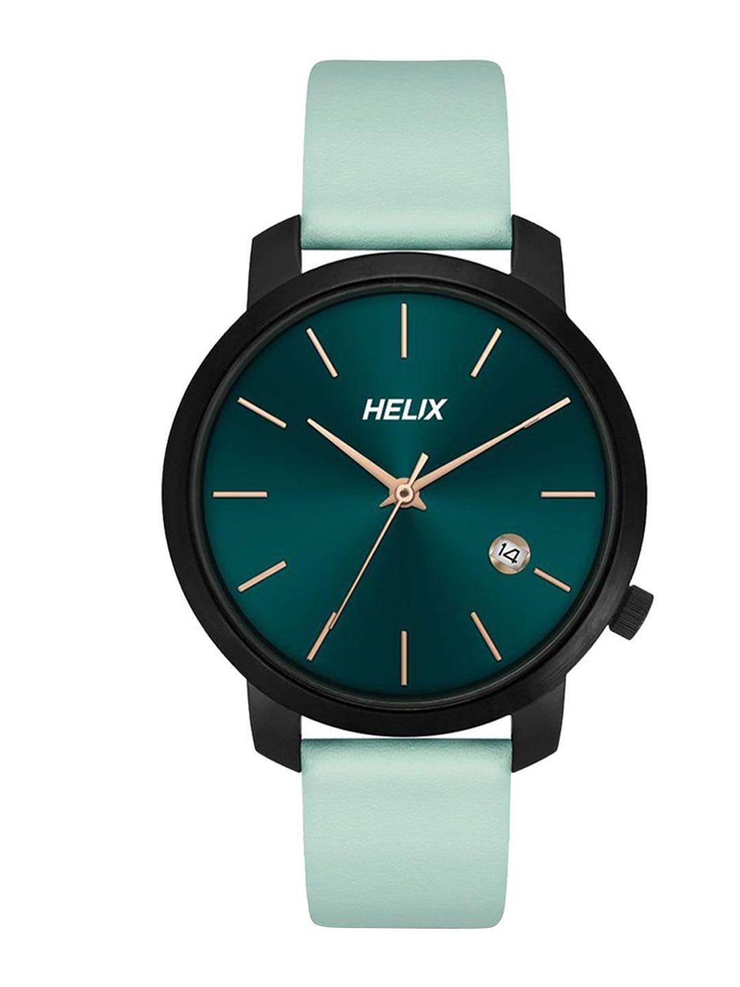 helix women leather straps analogue watch tw032hl37