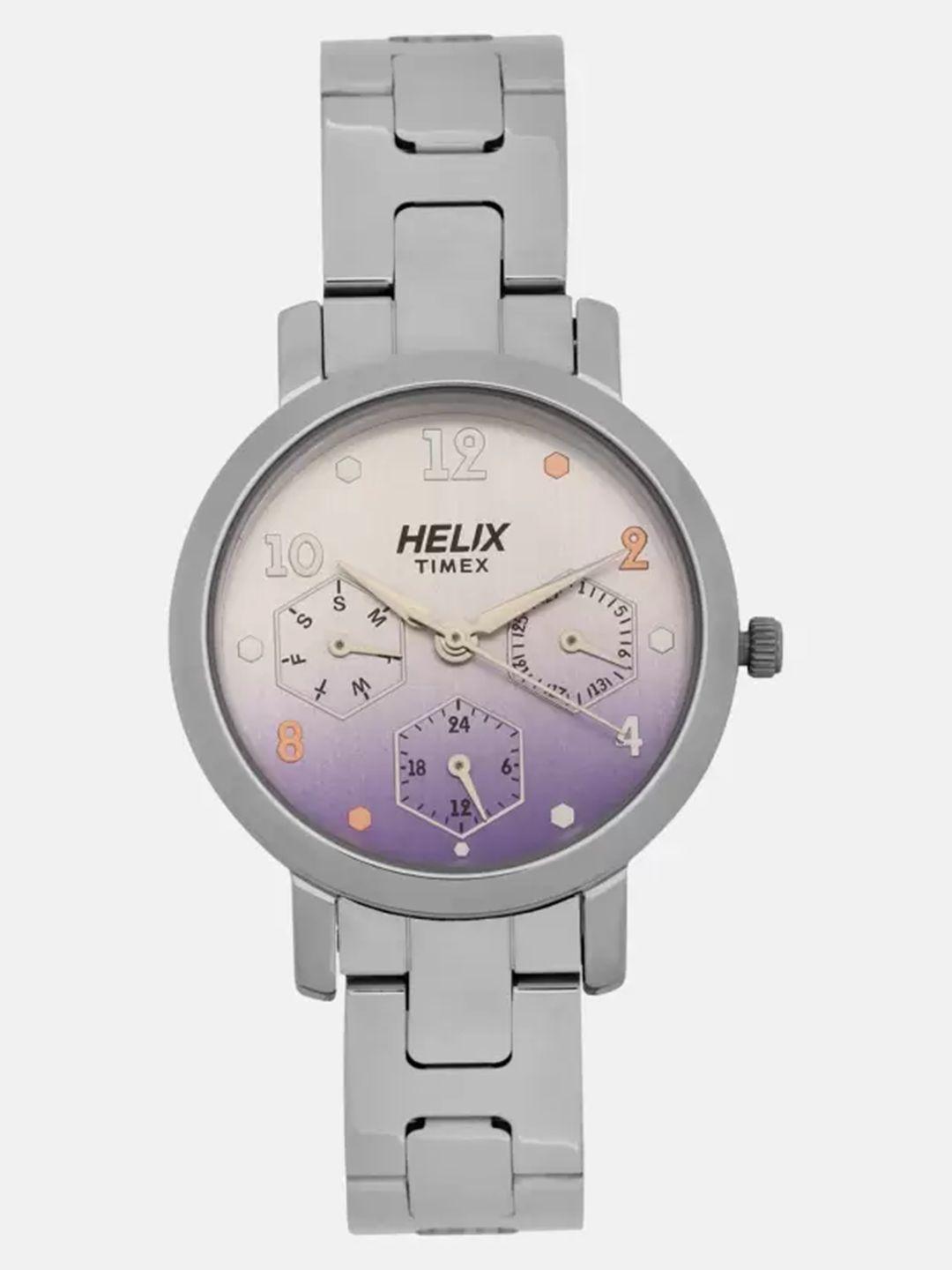 helix women stainless steel bracelet style straps analogue watch tw024hl32