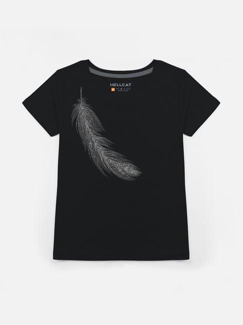 hellcat black printed t-shirt