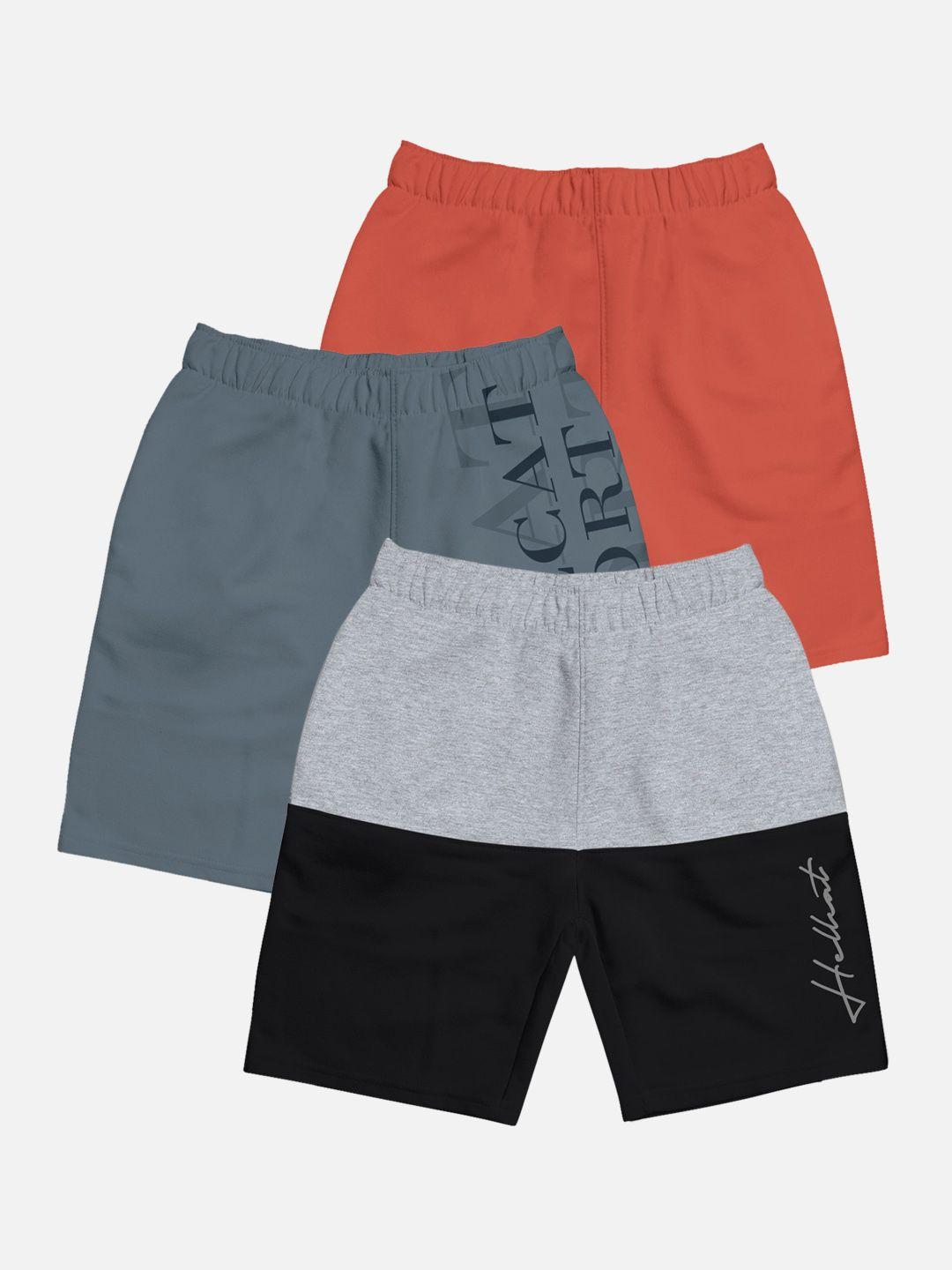hellcat-boys-pack-of-3-mid-rise-typography-printed-cotton-shorts