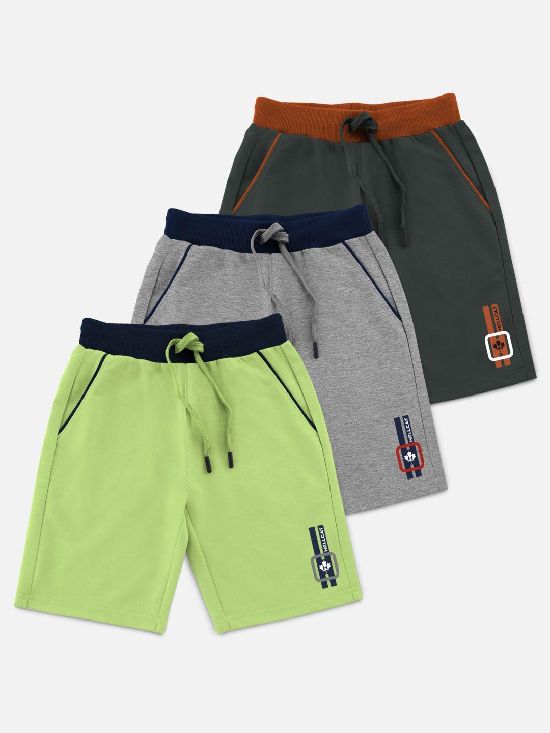 hellcat boys pack of 3 solid shorts