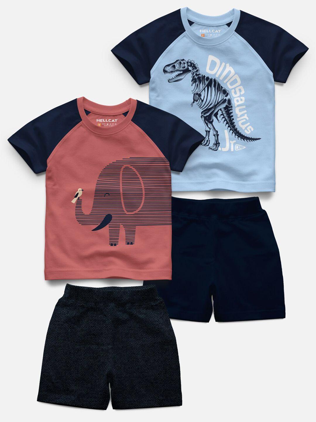 hellcat-kids-pack-of-2-printed-t-shirt-with-shorts